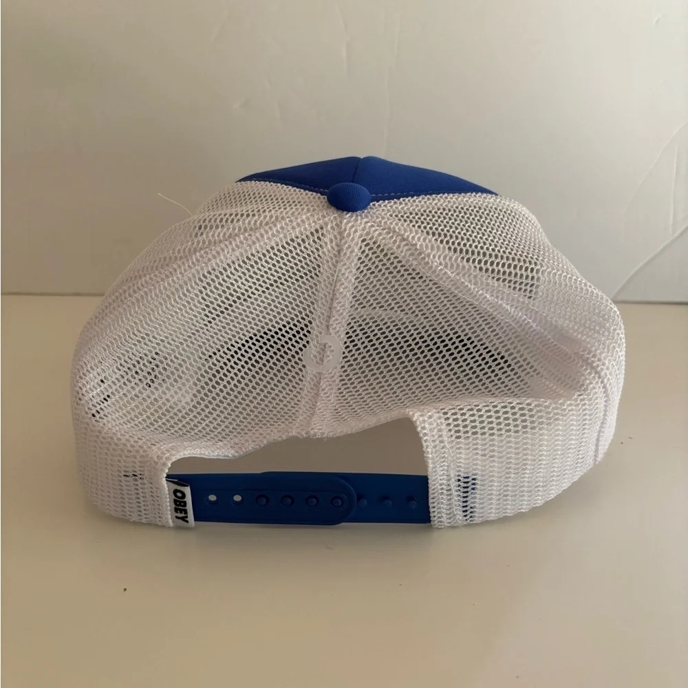 NWOT Obey Okay Blue Trucker Hat